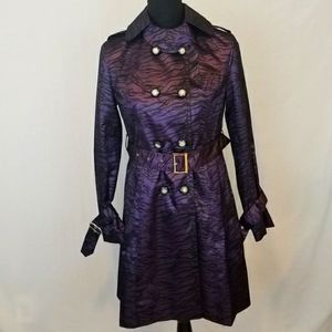 New Peppe Peluso Purple Trench Coat Small